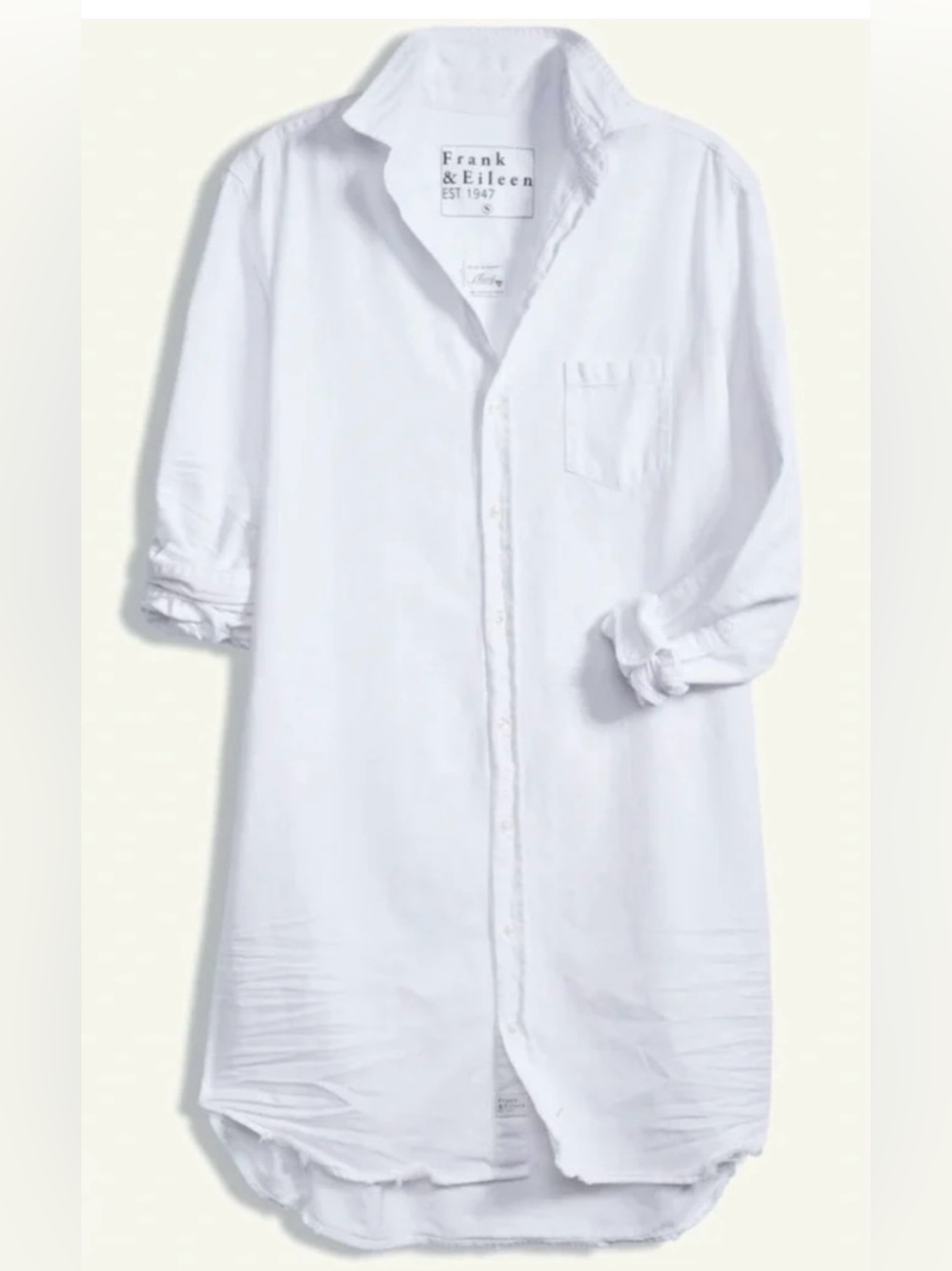 Frank & Eileen Mary Classic Shirt Dress Size: Small Color: White